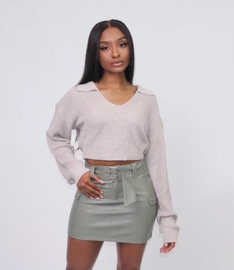 Cozy lover cropped sweater - Antonia Amore